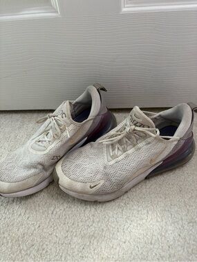Nike Women's Athletic Shoes White with Purple Accent